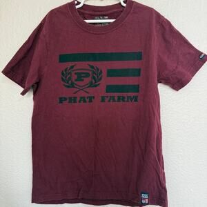 Vintage kids Phat Farm TShirt 2000’s Burgundy Medium (10/12)